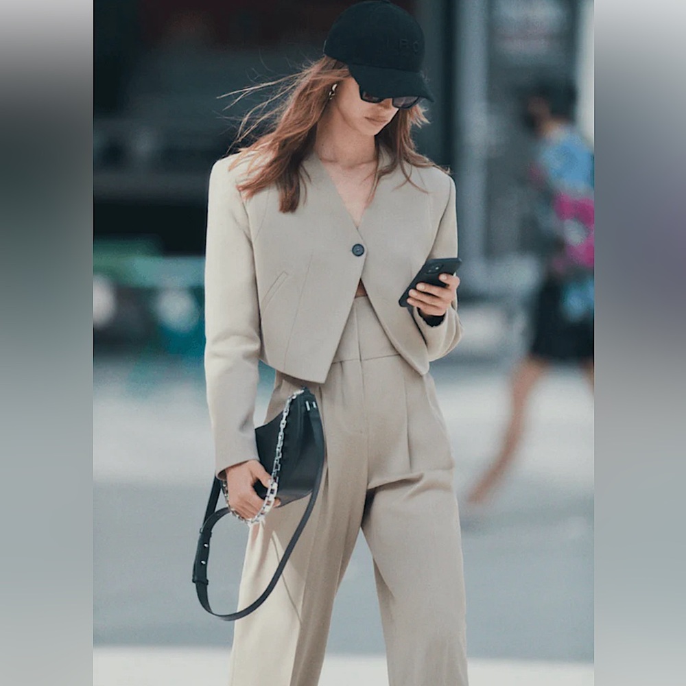 Iro Ursa One-Buttoned Shoulder Pad Blazer $525 FR34/XS